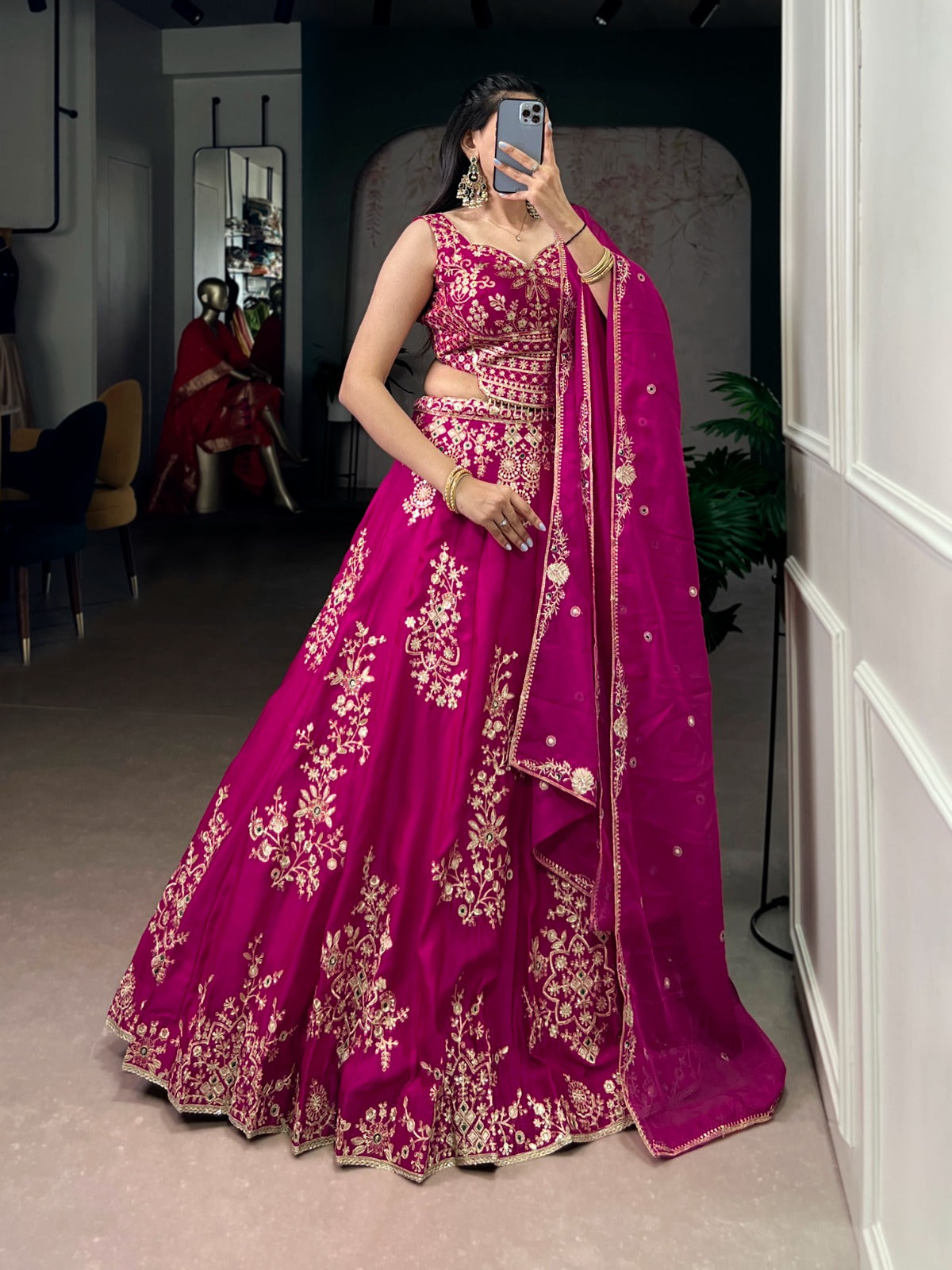 Naysha Embroidered Wedding Rani Lehenga