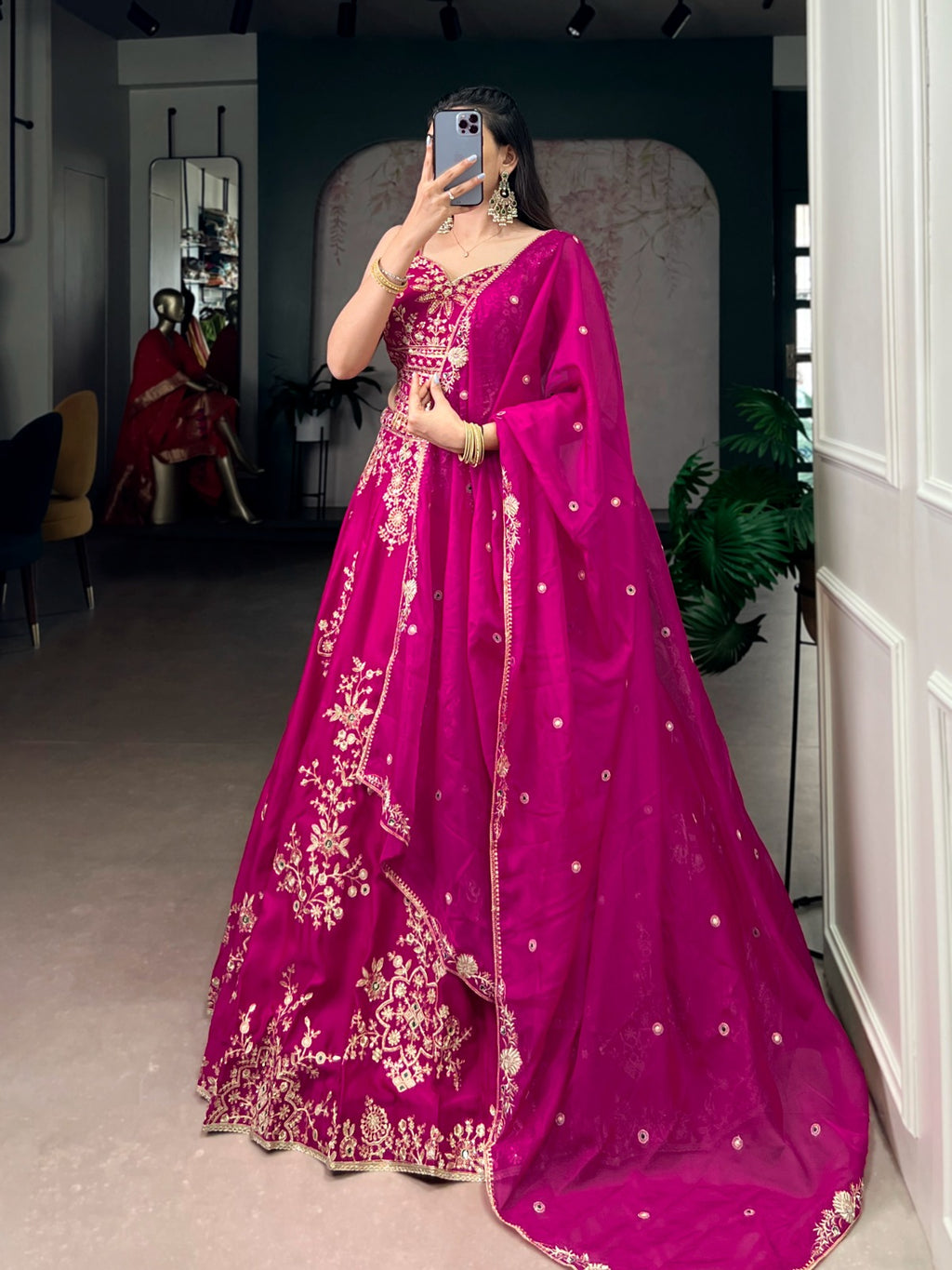 Naysha Embroidered Wedding Rani Lehenga