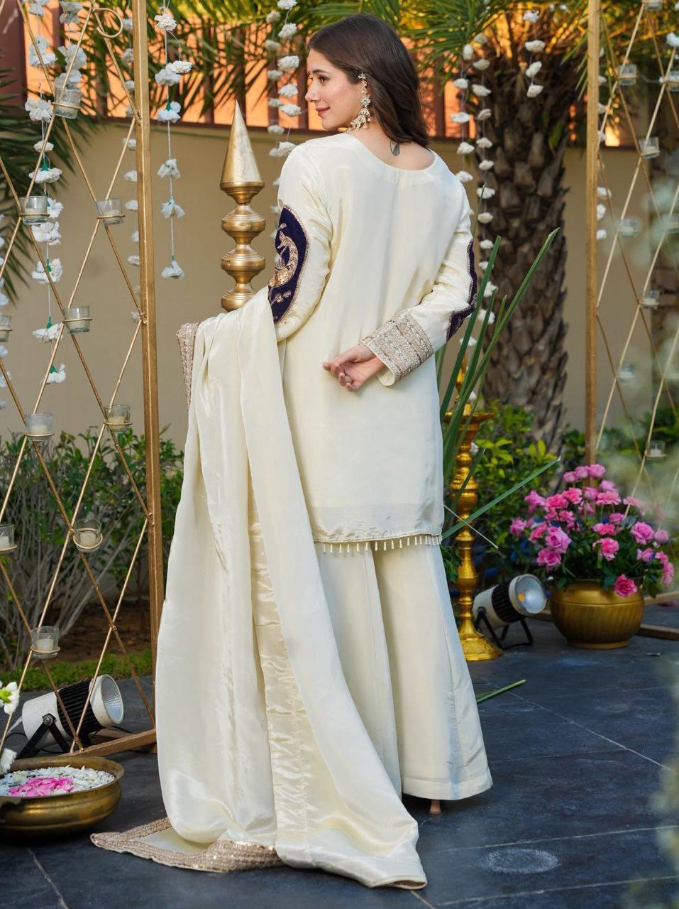 Off-White Dhurandhar Kurta Palazzo Set