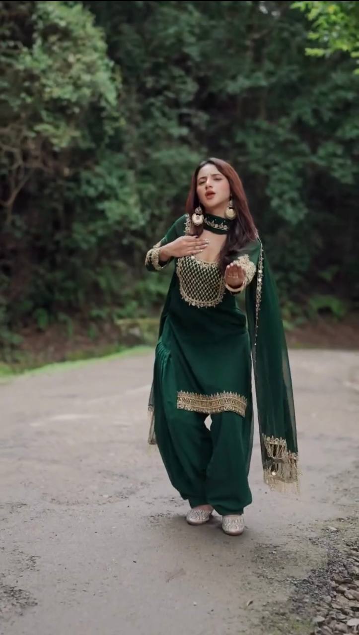 Premium Foux Georgette Patiala Set