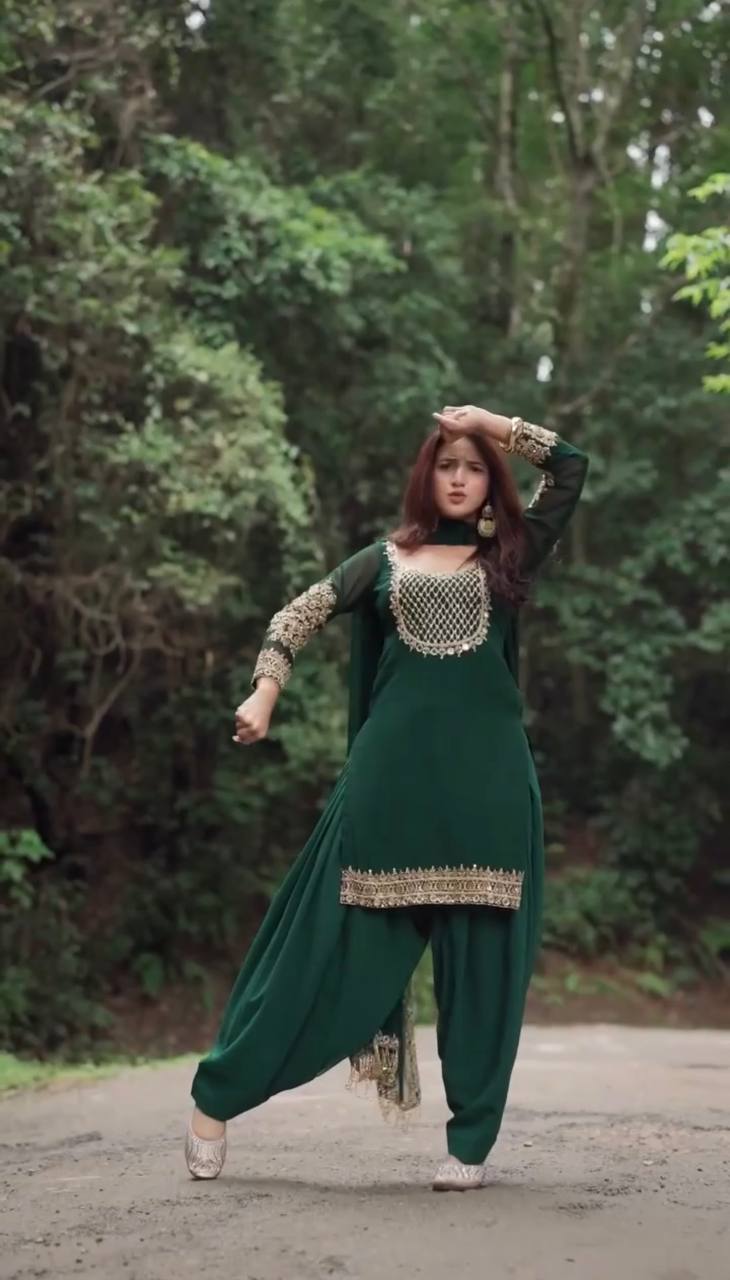 Premium Foux Georgette Patiala Set