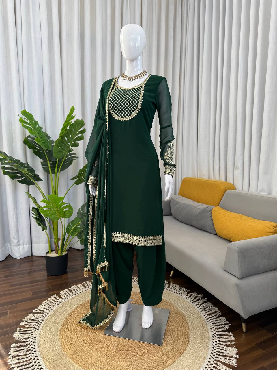 Premium Foux Georgette Patiala Set