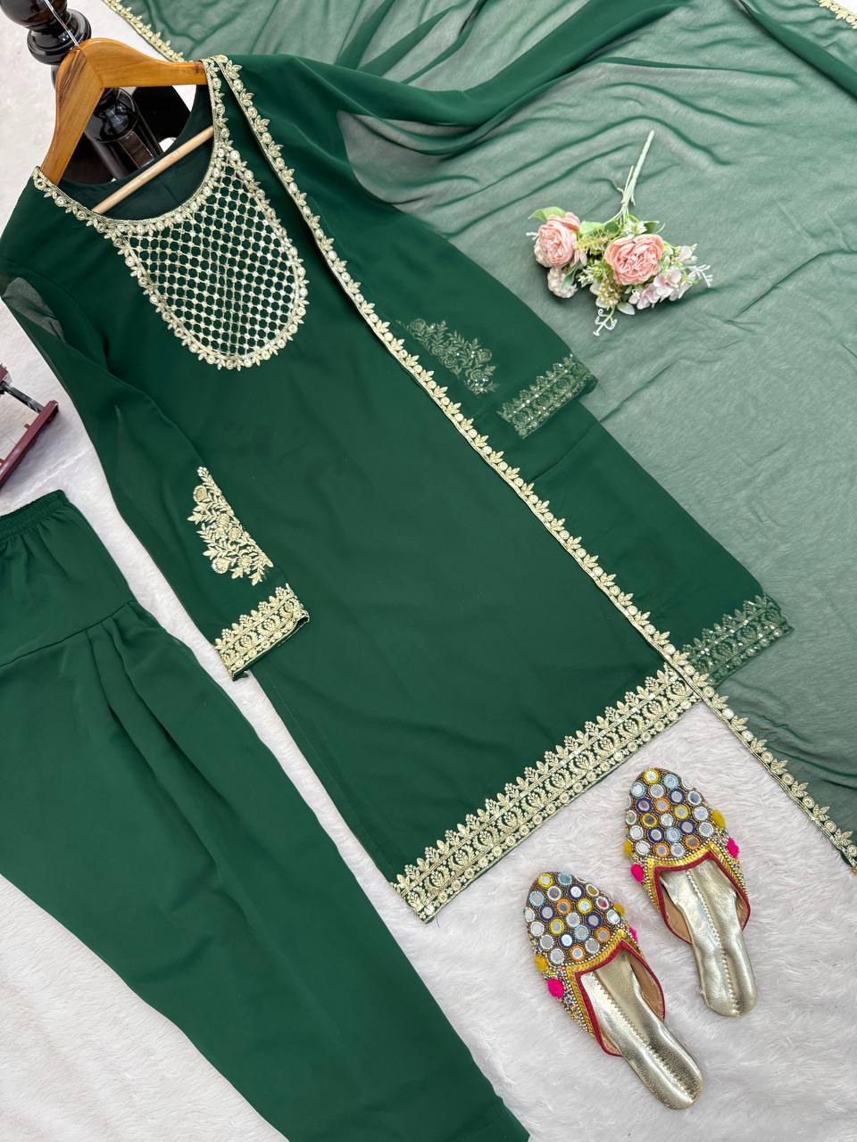 Premium Foux Georgette Patiala Set